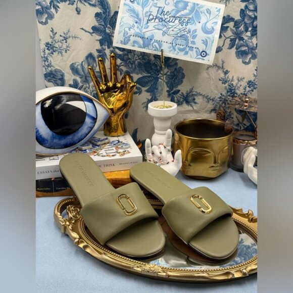 🆕 MARC JACOBS 🧿 NWOB The Snapshot Slide, Reed Green - Sz 38 US 8 - Picture 2 of 12